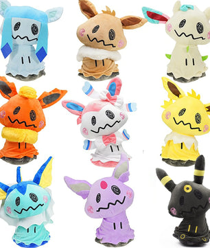 Pokemon Mimikyu Eeveelution Cosplay Plush Bundle – 8-Inch Full Collection