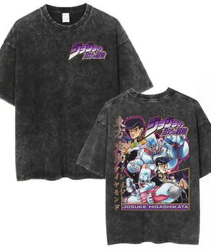 JoJo's Bizarre Adventure Josuke Shirt Vintage Style Pre-washed
