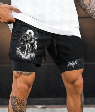 Berserk Style Compression Shorts - Men's Anime Workout Shorts
