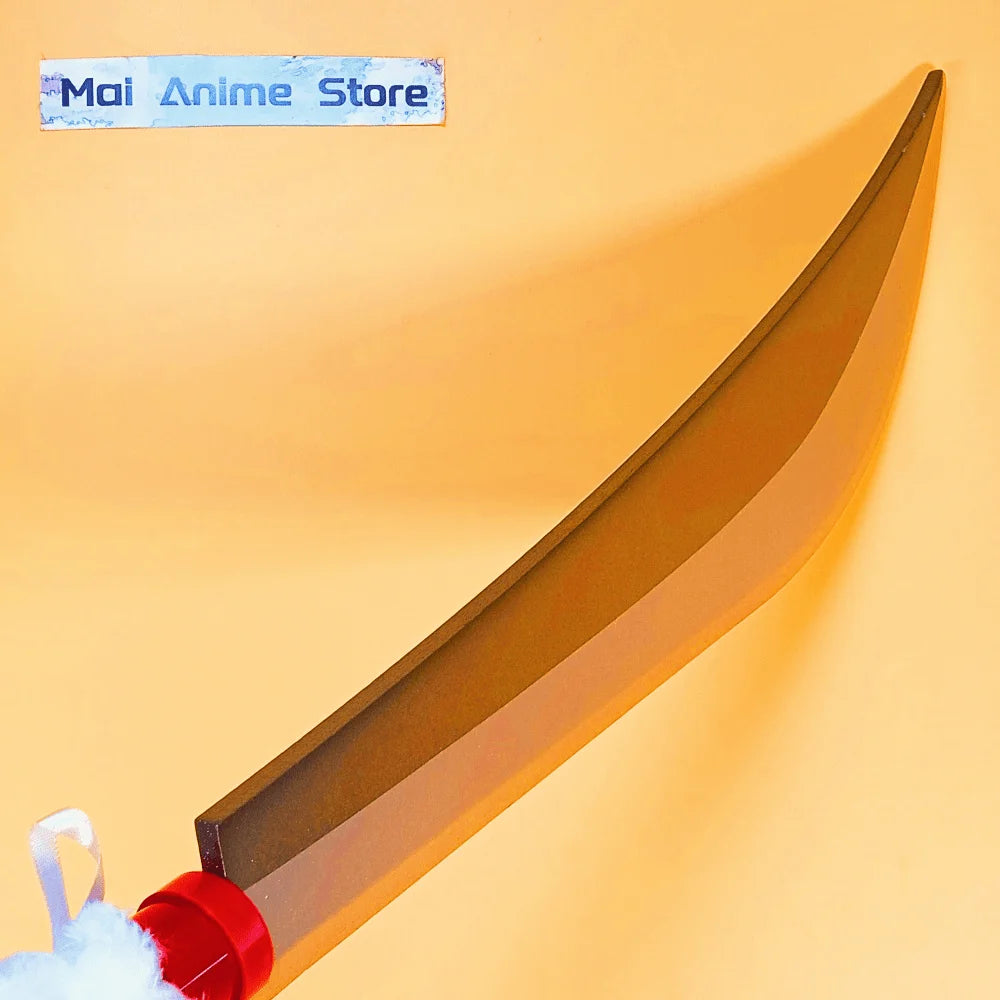 Jujutsu Kaisen Maki Zenin Red-Staff Naginata 1:1 Scale Anime Prop Replica Wood Polearm