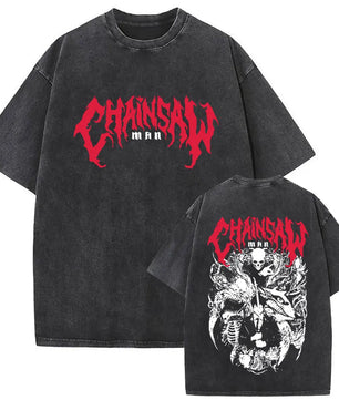 Chainsaw Man Aki Shirt Vintage Oversized Style Anime Shirt