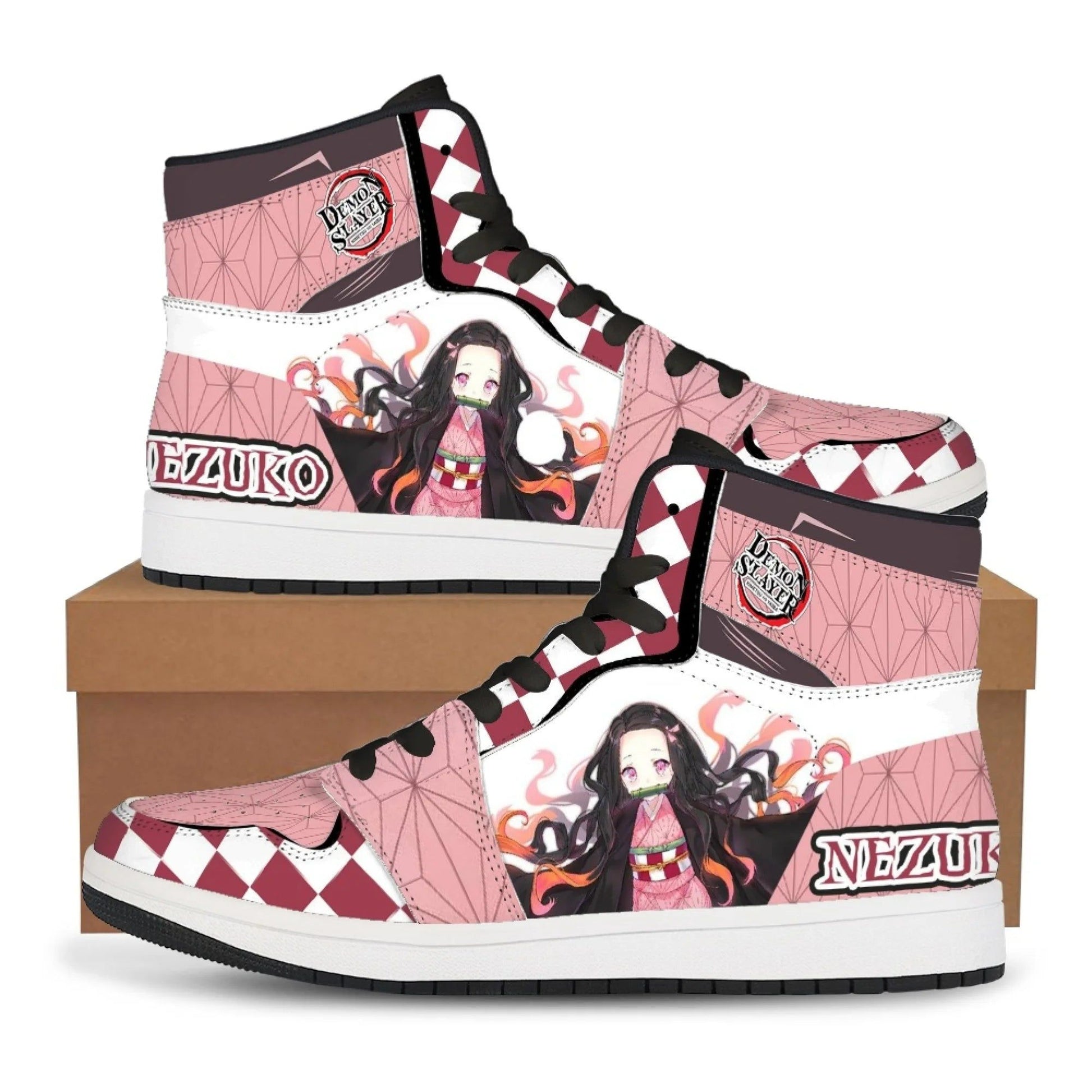 Demon Slayer Shoes Nezuko High Top Basketball Shoes Cosplay