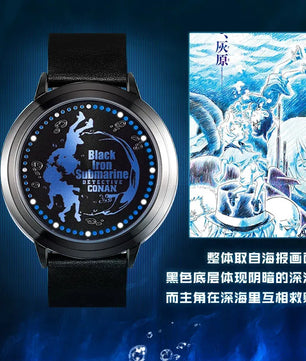 Detective Conan Black Iron Submarine LED Anime Watch