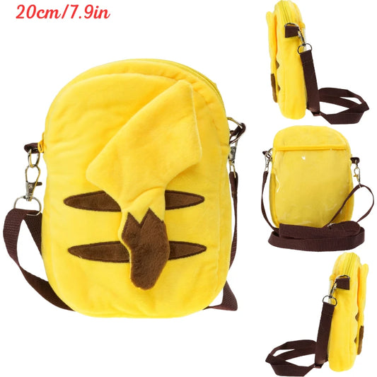 Pokemon Pikachu Tail Plush Shoulder Bag – 20cm Soft Plush Anime Bag