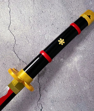 Roronoa Zoro Shusui Black-and-Red Katana 1:1 Scale Anime Prop Replica Sword
