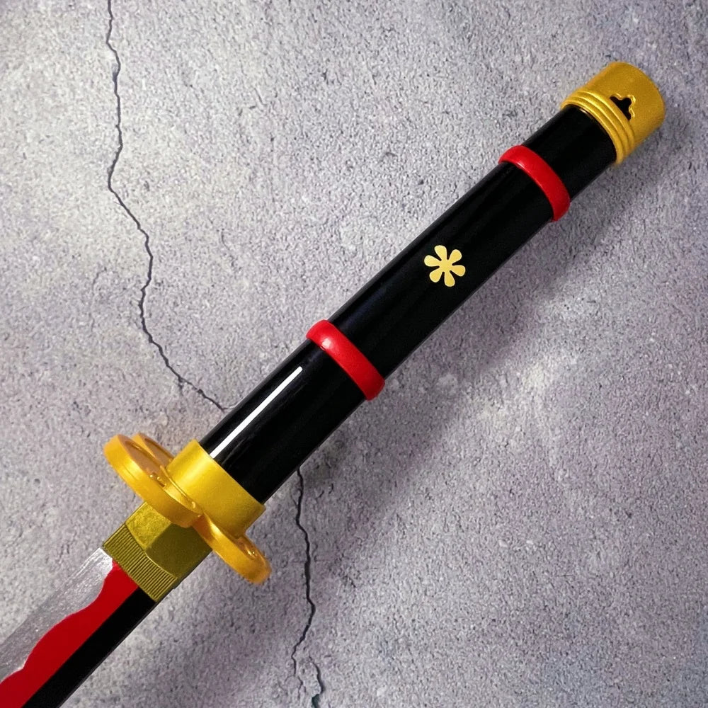 Roronoa Zoro Shusui Black-and-Red Katana 1:1 Scale Anime Prop Replica Sword