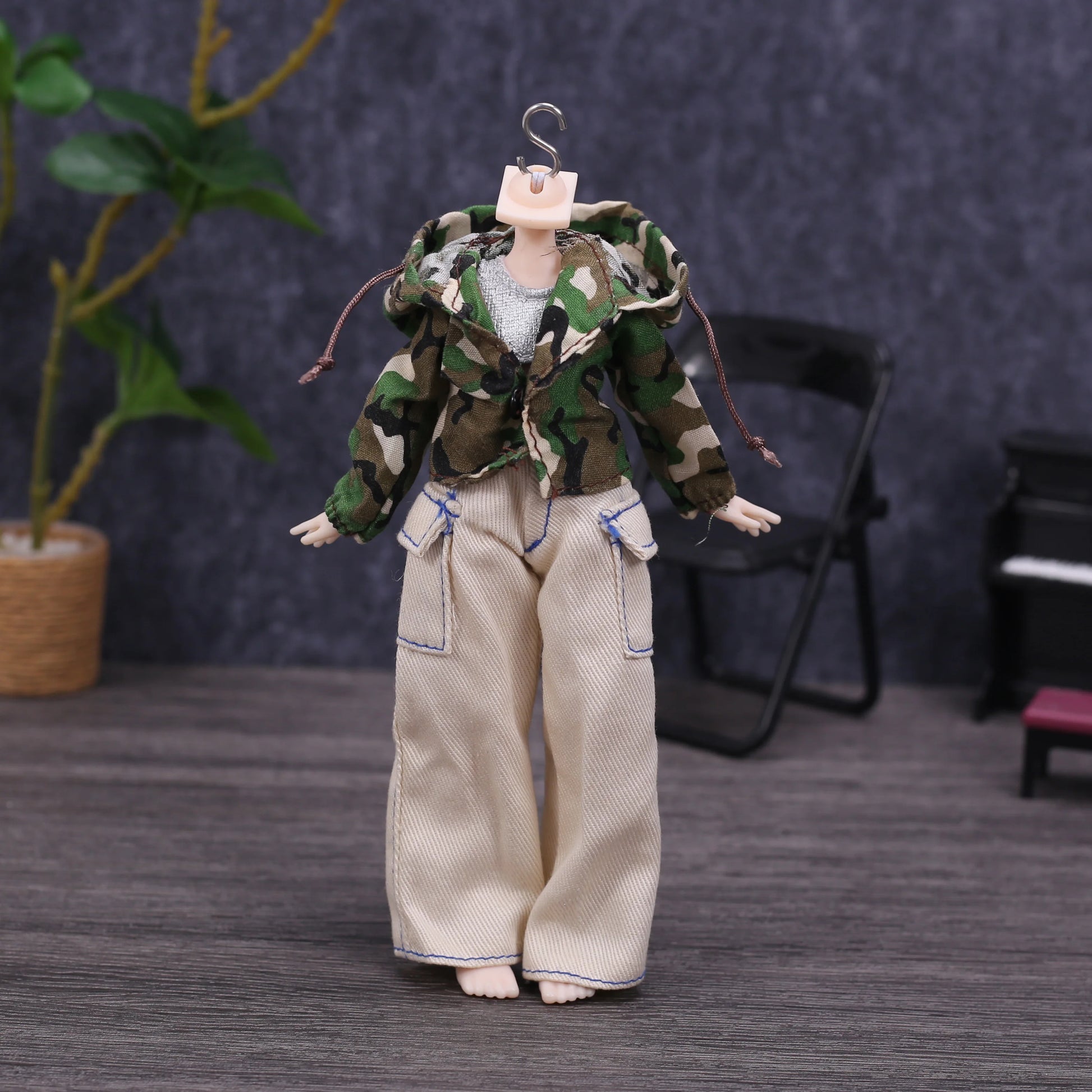 1/12 Scale Hip Hop Street Clothes Accessory Set For Female Action Figures