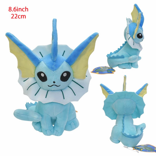 Pokemon Sitting Vaporeon Eeveelution Plush 8.6 Inch Anime Plush