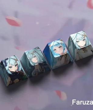 Genshin Impact Faruzan Keycaps 4pc Sublimation R4 Cherry Profile