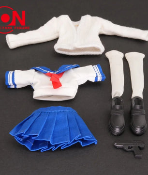 1/12 Scale Cute School Sailor Uniform Set For 6-Inch Action Figures