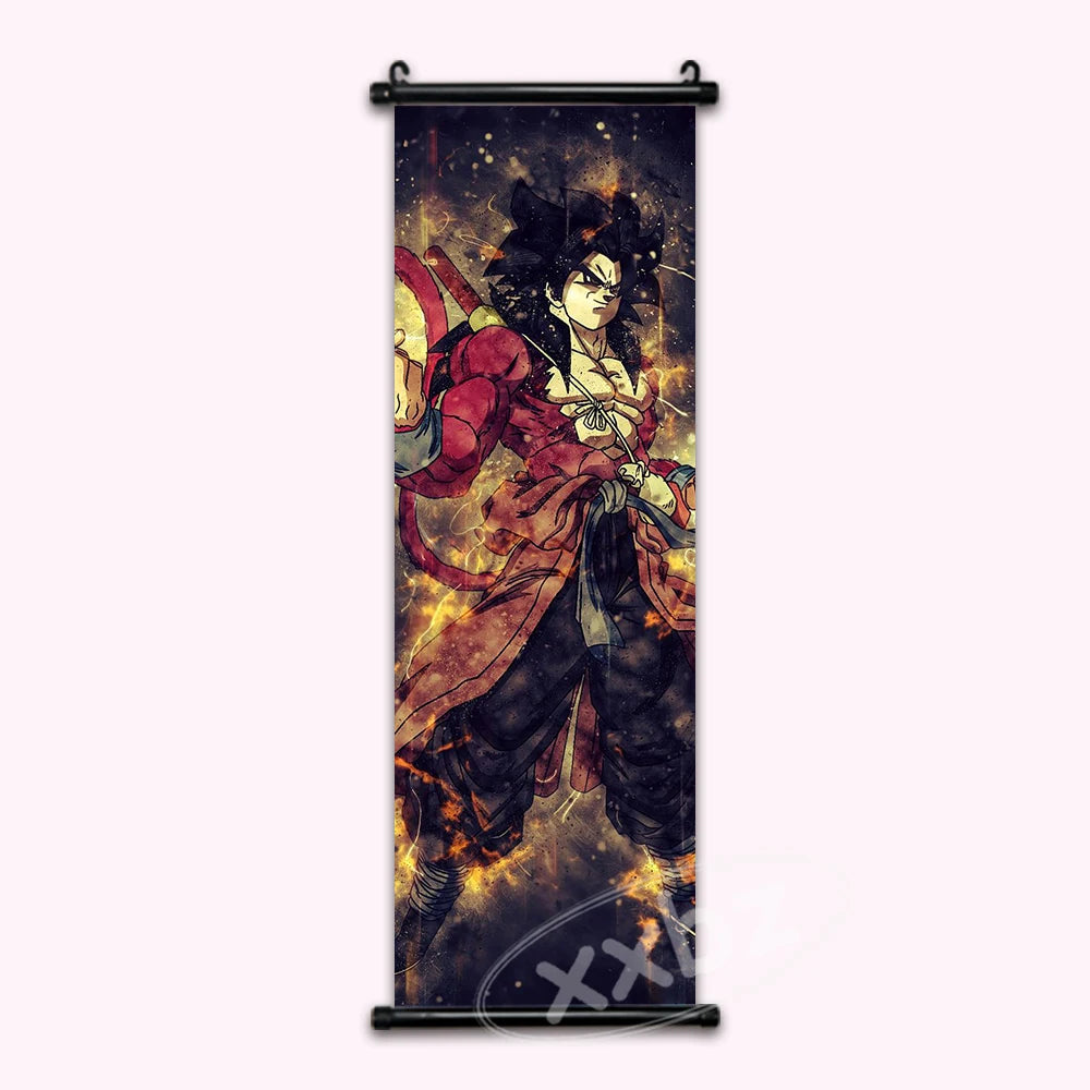 Dragon Ball GT Super Saiyan 4 Goku Gold Anime Poster Wall Art