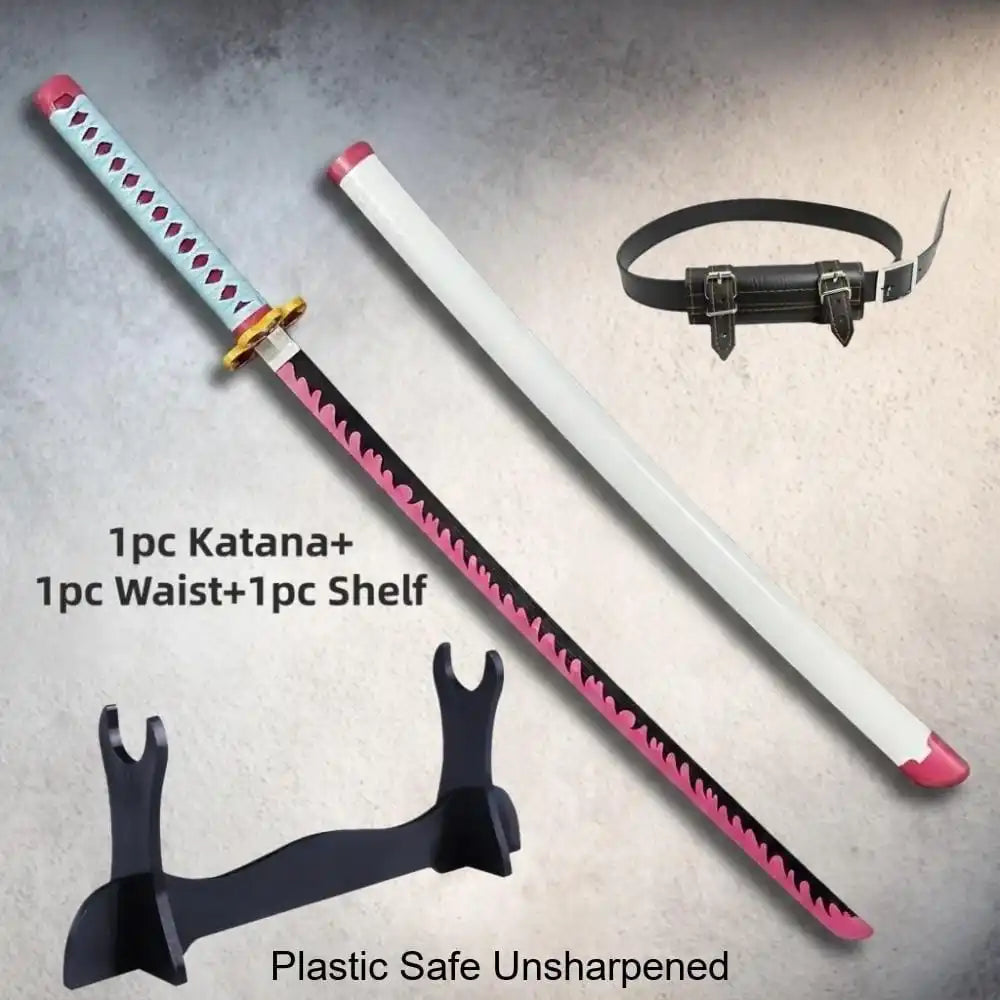 Demon Slayer Mitsuri Kanroji Nichirin Katana 1:1 Scale Anime Prop Replica Plastic Sword