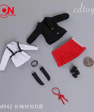 1/12 Scale School Uniform Set For 6-Inch Female Action Figures