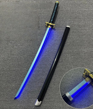 Demon Slayer LED Sword 1:1 Scale Anime Prop Replica Bamboo Sword