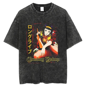 Cowboy Bebop Faye Valentine Shirt Vintage Style Anime Shirt