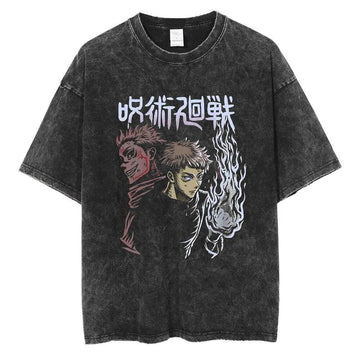 Jujutsu Kaisen Shirt Yuji Itadori Sukuna Oversized Anime Shirt