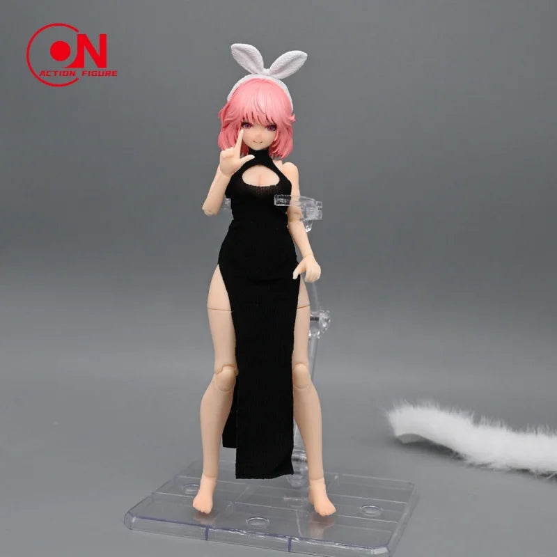 1/12 Scale Cheongsam Dress & Shawl For 6-Inch Female Action Figures