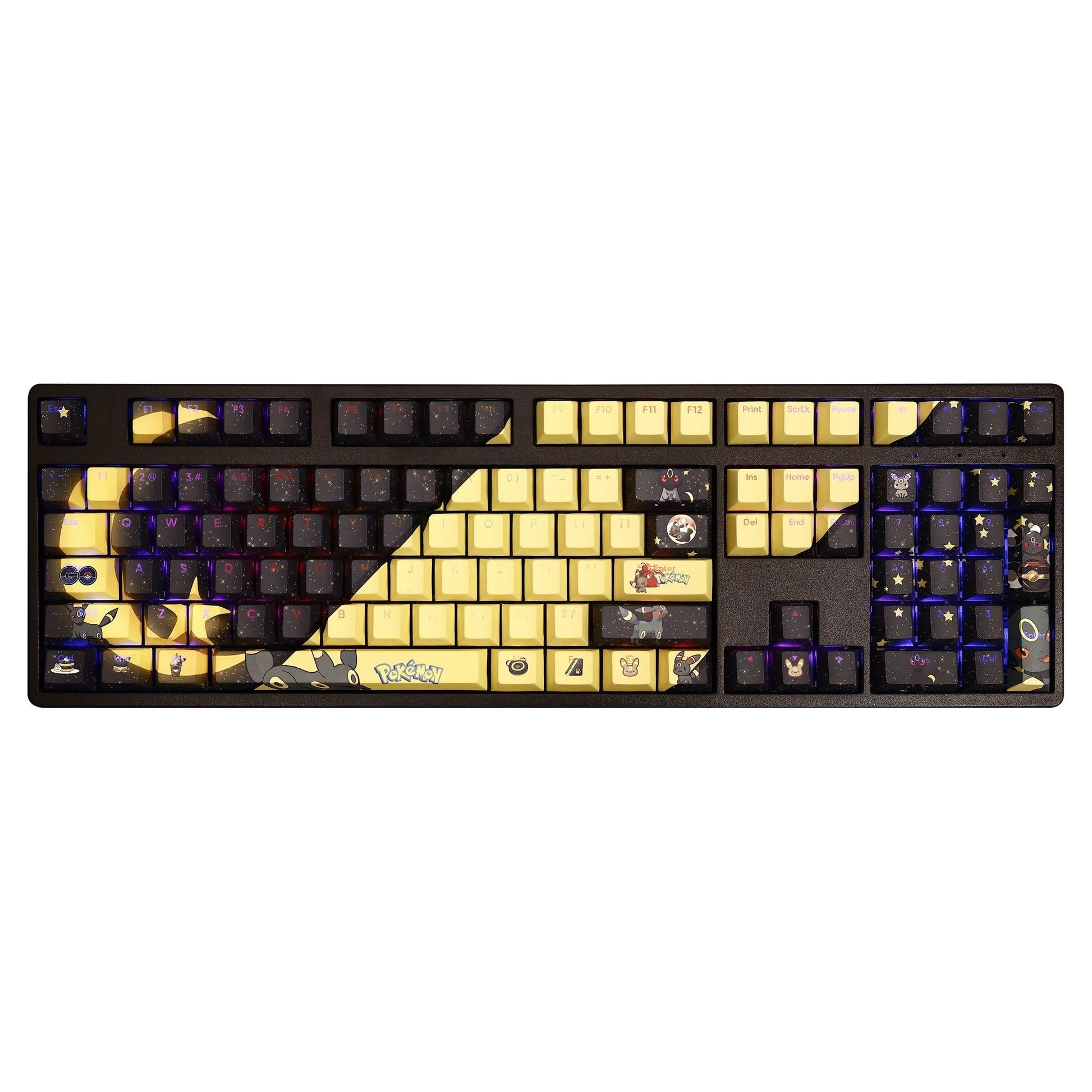 Pokemon Umbreon Keycaps For Keyboard 108 Keys Anime Keycaps