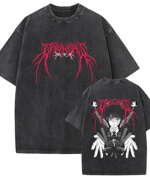 Chainsaw Man Asa Shirt Vintage Oversized Style Anime Shirt