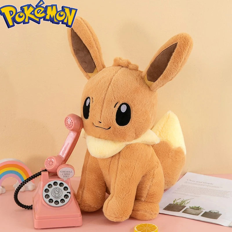 Pokemon Big Size Eevee Plush Sitting Smile (45cm / 55cm / 75cm)