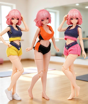 1/12 Scale Sportswear Gym Clothing Set For Female Action Figures
