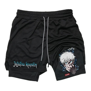 Jujutsu Kaisen Gojo Compression Shorts - Men's Anime Workout Shorts