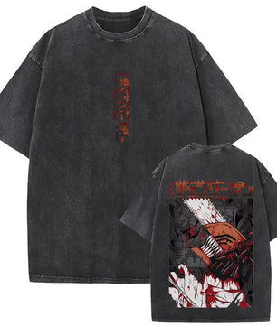 Chainsaw Man Denji Shirt Vintage Oversized Style Anime Shirt