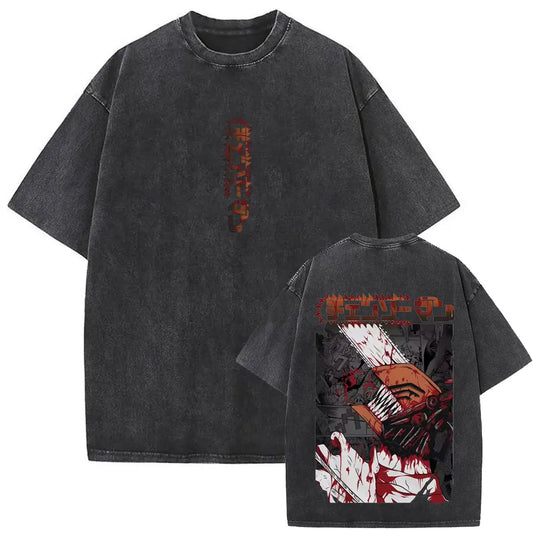 Chainsaw Man Denji Shirt Vintage Oversized Style Anime Shirt