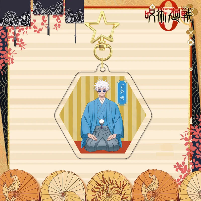 Jujutsu Kaisen Satoru Gojo Kimono Series Acrylic Stand Keychain Badge Set