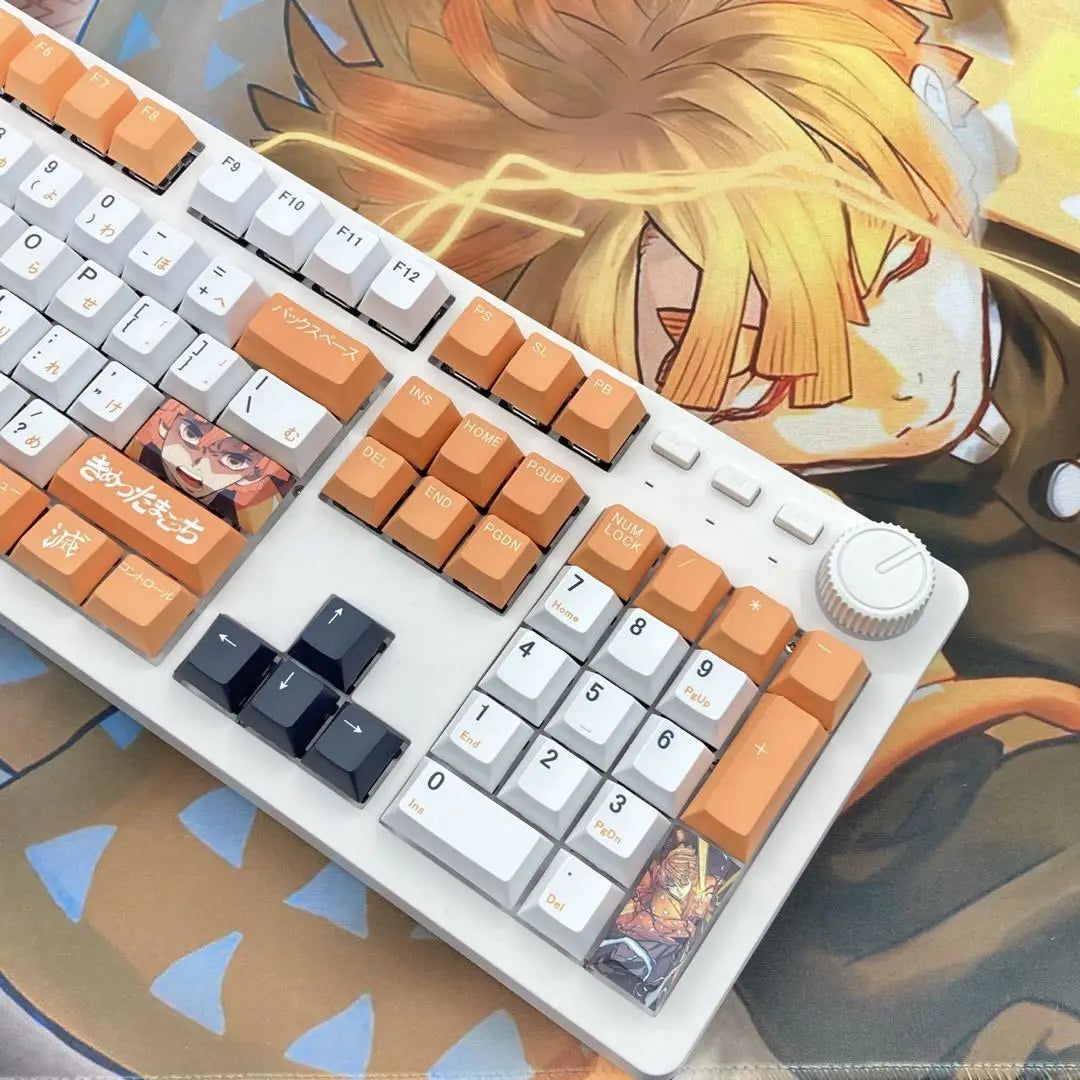 Demon Slayer Zenitsu Agamatsu Keycaps For Keyboard 128 Keys