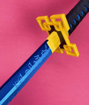 Demon Slayer Muichiro Tokito Nichirin Sword 1:1 Scale Anime Prop Replica Bamboo Sword
