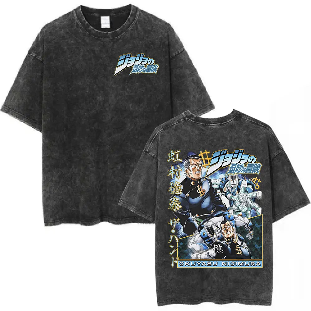 JoJo's Bizarre Adventure Nijimura Shirt Vintage Style Pre-washed