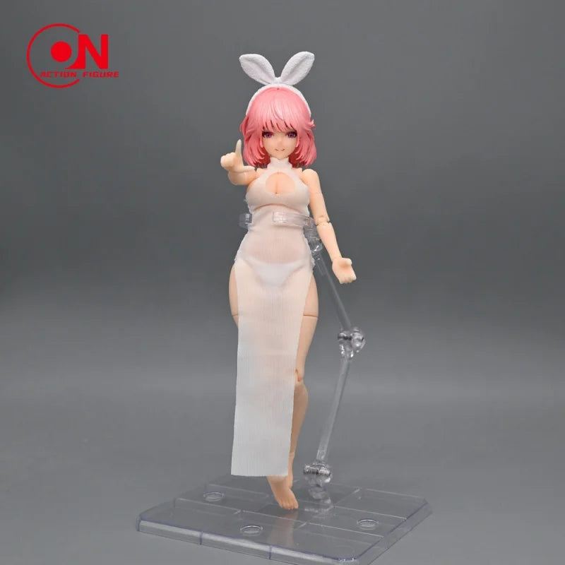 1/12 Scale Cheongsam Dress & Shawl For 6-Inch Female Action Figures