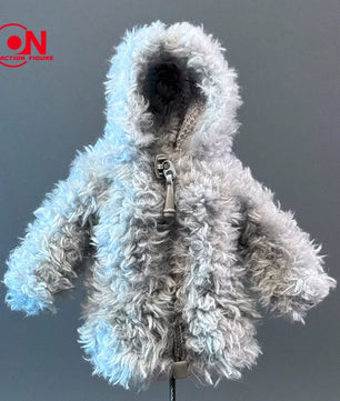 1/12 Scale Cute Plush Fashion Coat for 6-Inch Female Action Figures