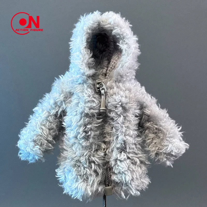 1/12 Scale Cute Plush Fashion Coat for 6-Inch Female Action Figures