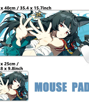 Zenless Zone Zero Hoshimi Miyabi Large Gaming Mouse Pad – Anime Desk Mat