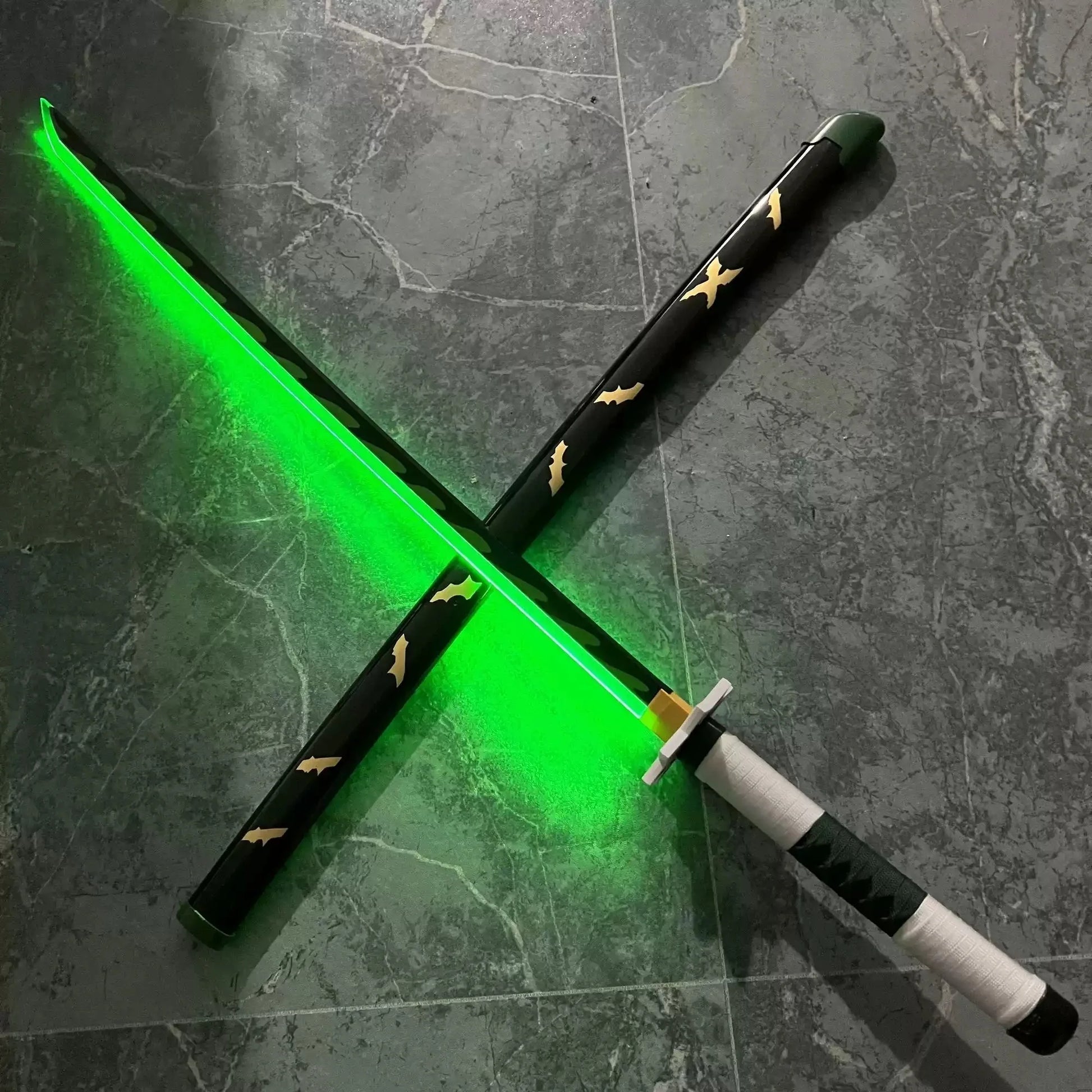 Demon Slayer LED Sword 1:1 Scale Anime Prop Replica Bamboo Sword
