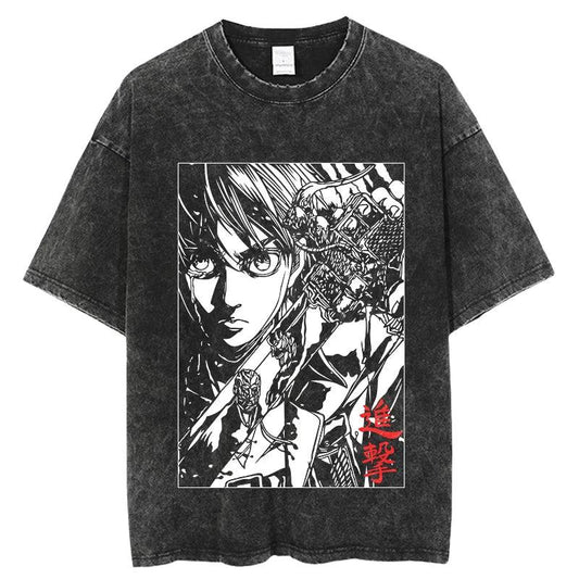 Attack on Titan Shirt Eren Yeager Oversized Anime Shirt