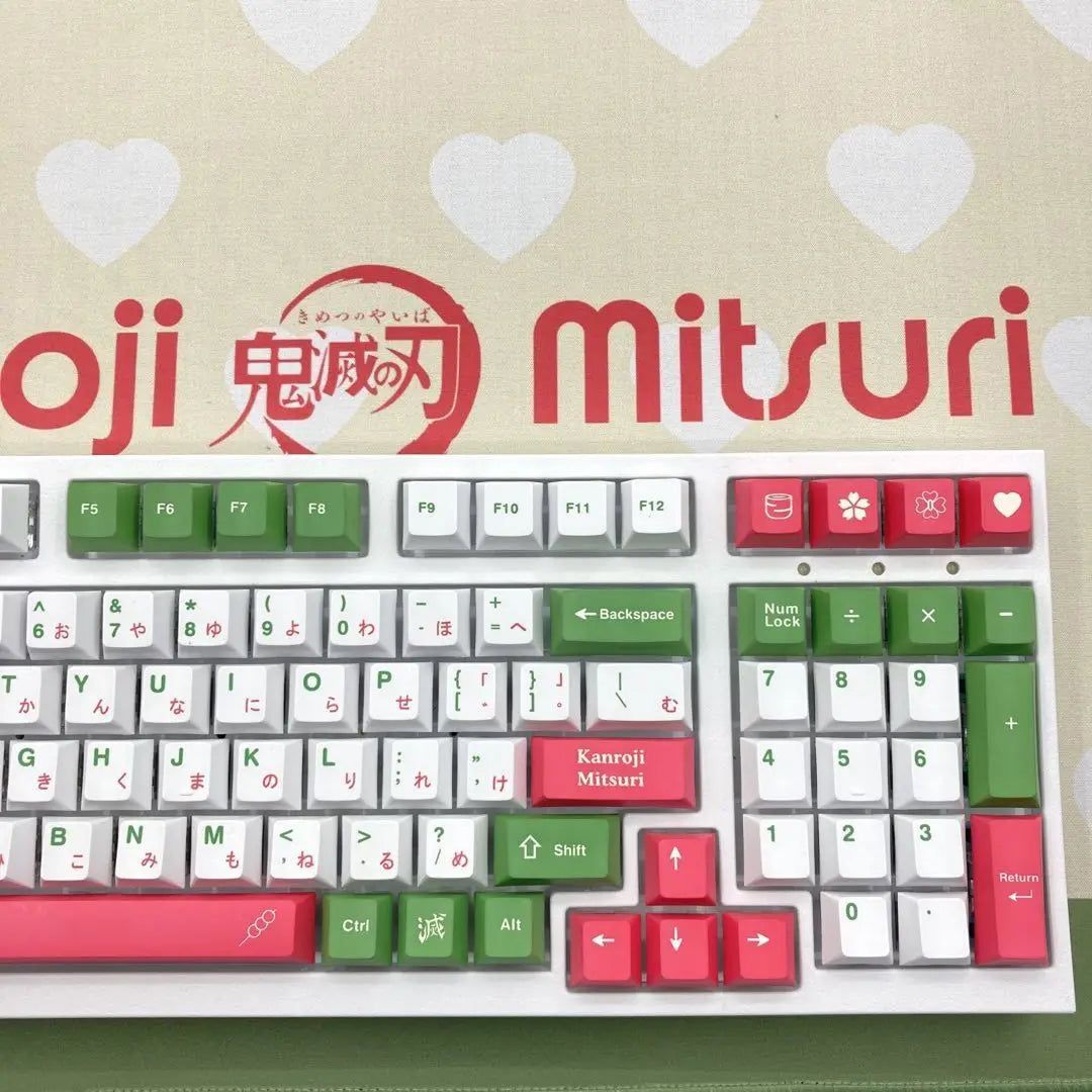 Demon Slayer Mitsuri Kanroji Keycaps For Keyboards 128 Keys