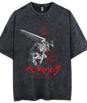 Berserk Guts Oversized Anime Graphic Cotton Shirt