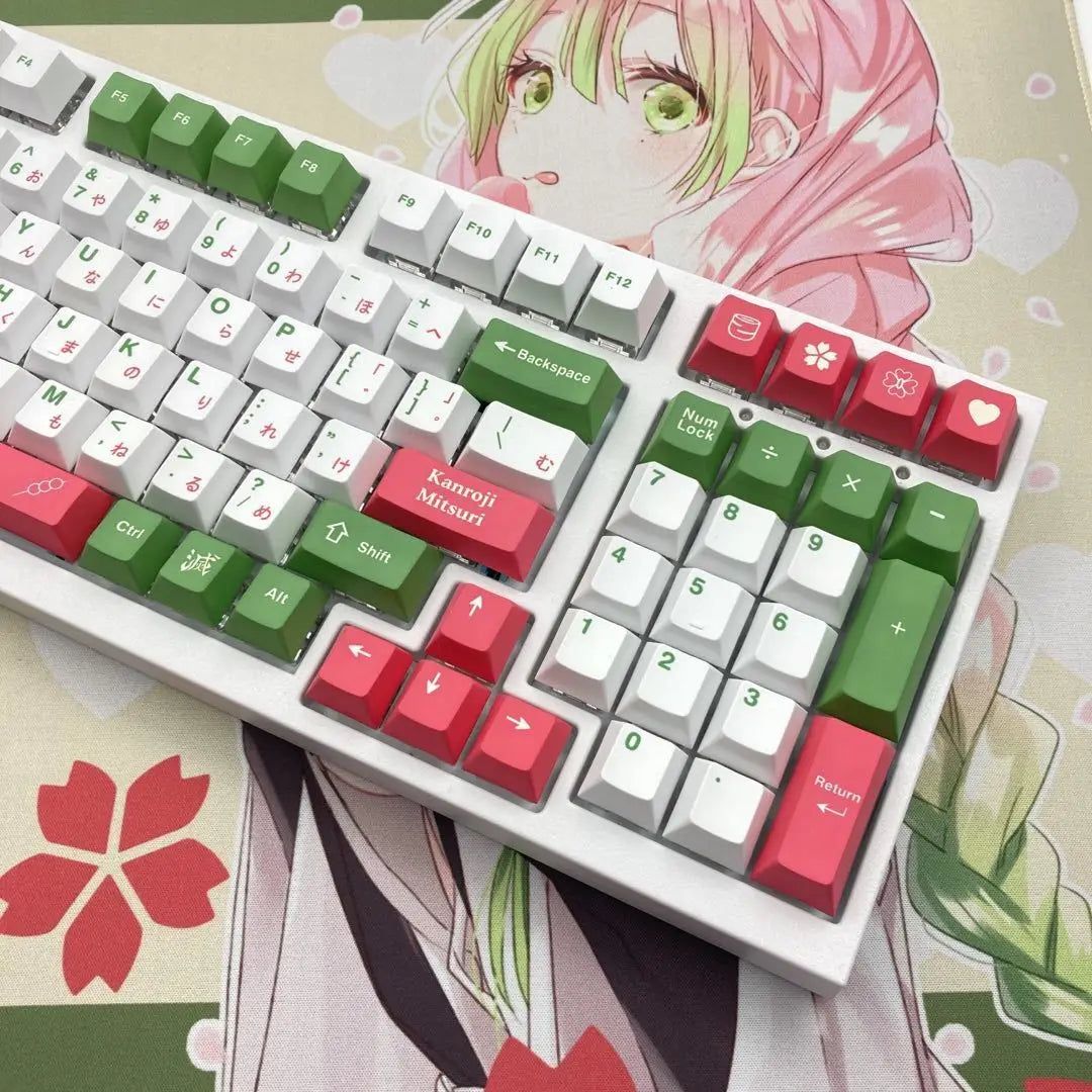 Demon Slayer Mitsuri Kanroji Keycaps For Keyboards 128 Keys