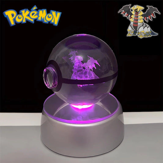 Pokemon Giratina Figure 3D Crystal Ball Night Light Lamp