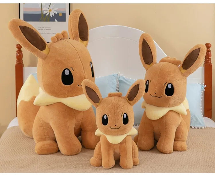 Pokemon Big Size Eevee Plush Sitting Smile (45cm / 55cm / 75cm)
