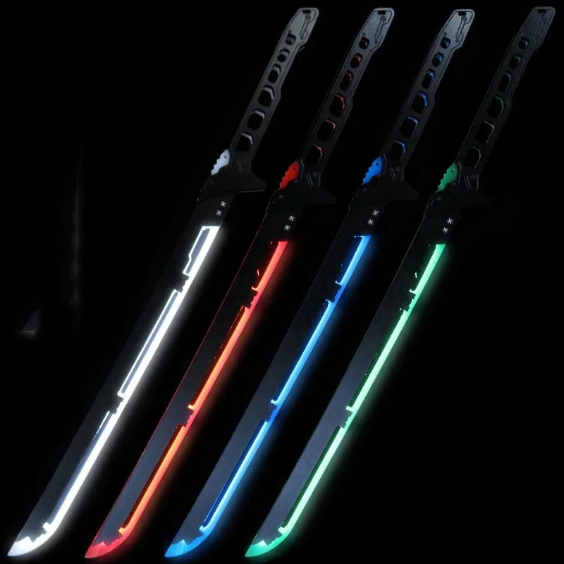 Cyberpunk Style LED Katana Full-Size Anime Prop Replica Bamboo Sword