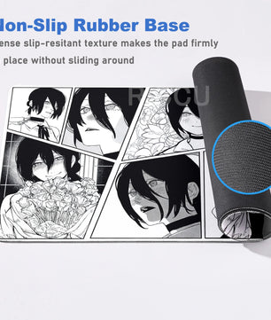 Chainsaw Man Reze Manga Style Mouse Pad Large Gaming Anime Desk Mat