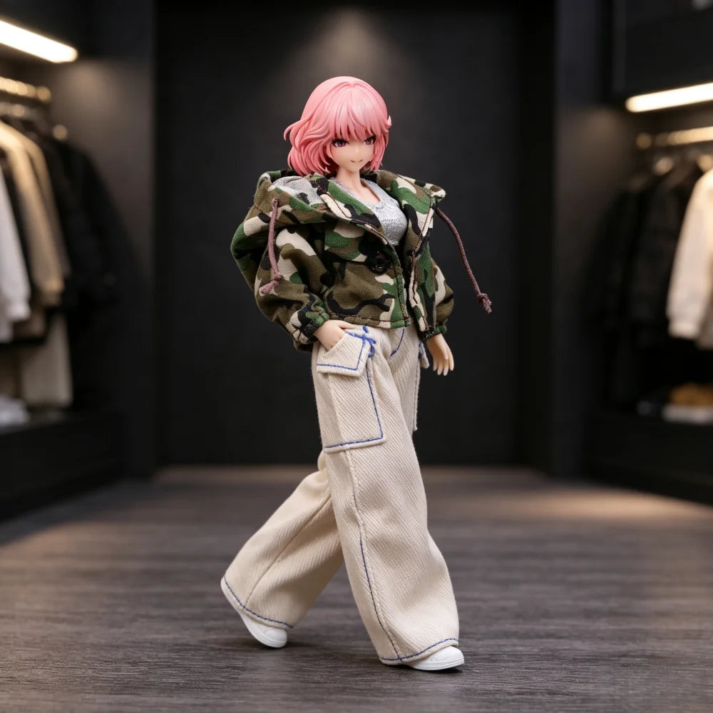 1/12 Scale Hip Hop Street Clothes Accessory Set For Female Action Figures