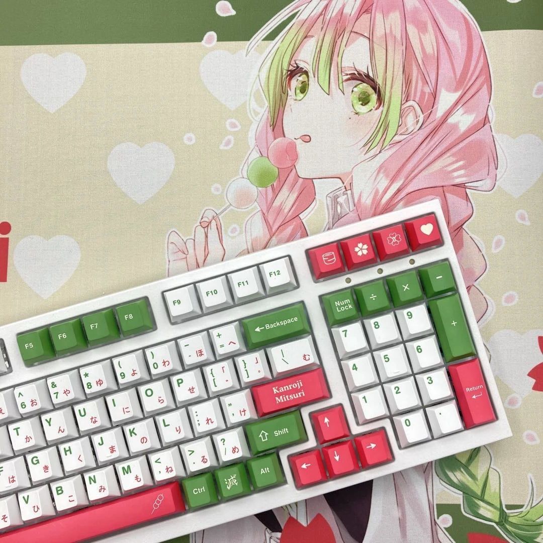 Demon Slayer Mitsuri Kanroji Keycaps For Keyboards 128 Keys