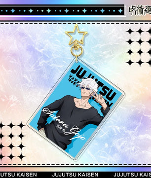 Jujutsu Kaisen Satoru Gojo Acrylic Stand Keychain & Badge Set