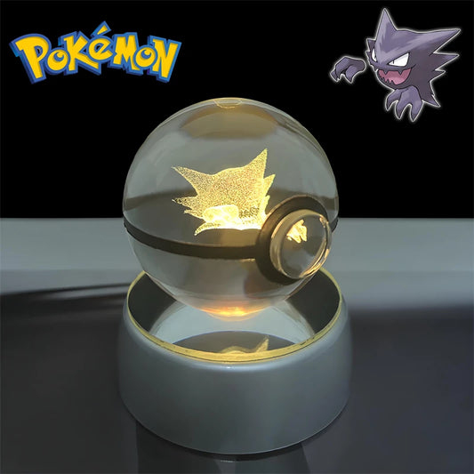 Pokemon Haunter Figure 3D Crystal Ball Night Light Lamp
