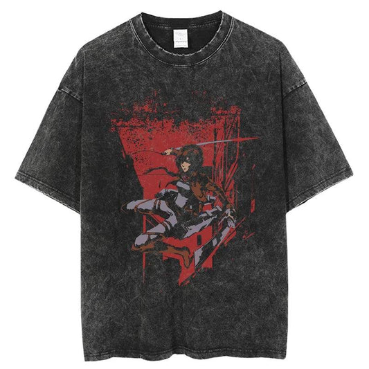 Attack on Titan Shirt Mikasa Oversized Anime Shirt